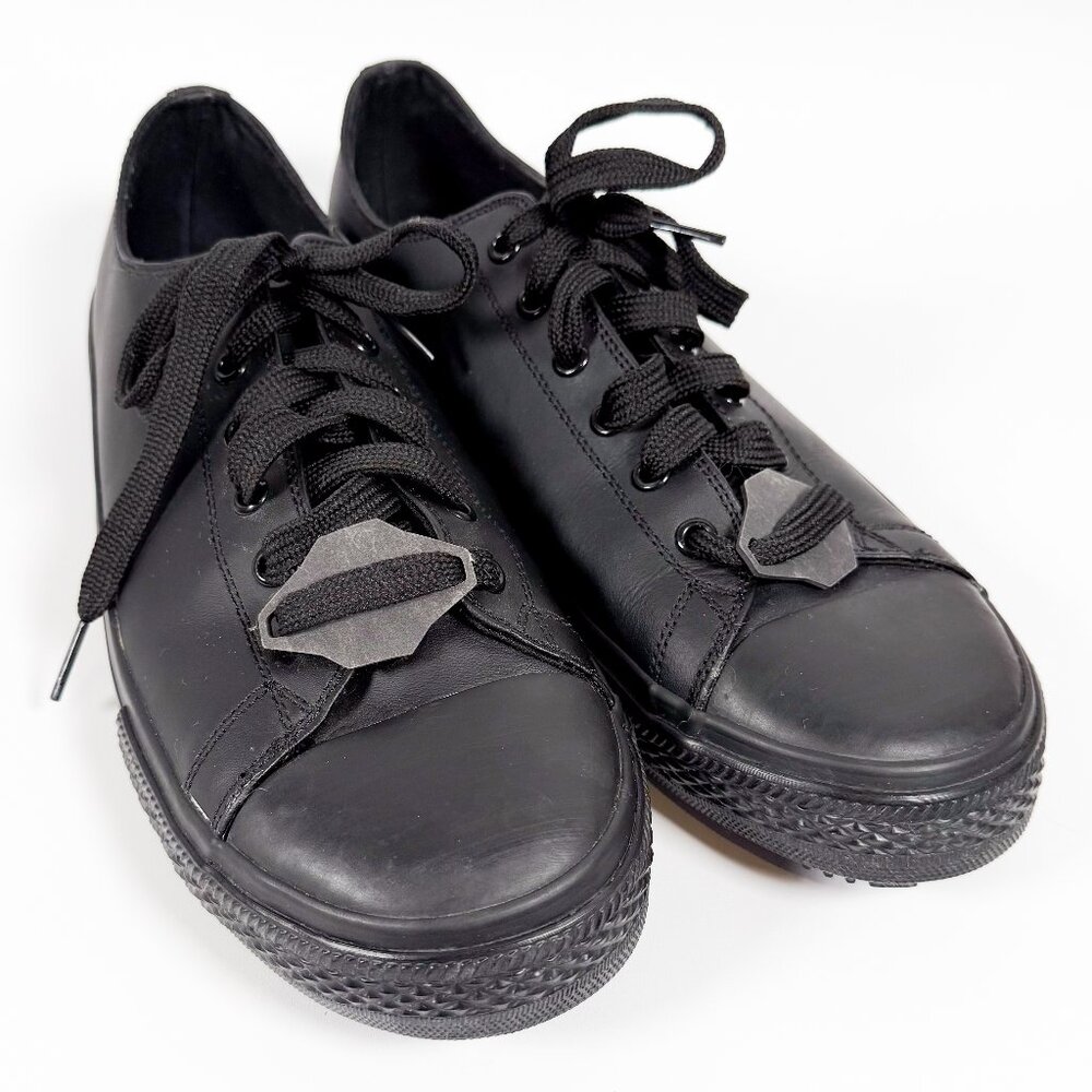 Skechers Work 77001 Black Leather Slip Resistant Shoes Men’s Size 10 EUR 43